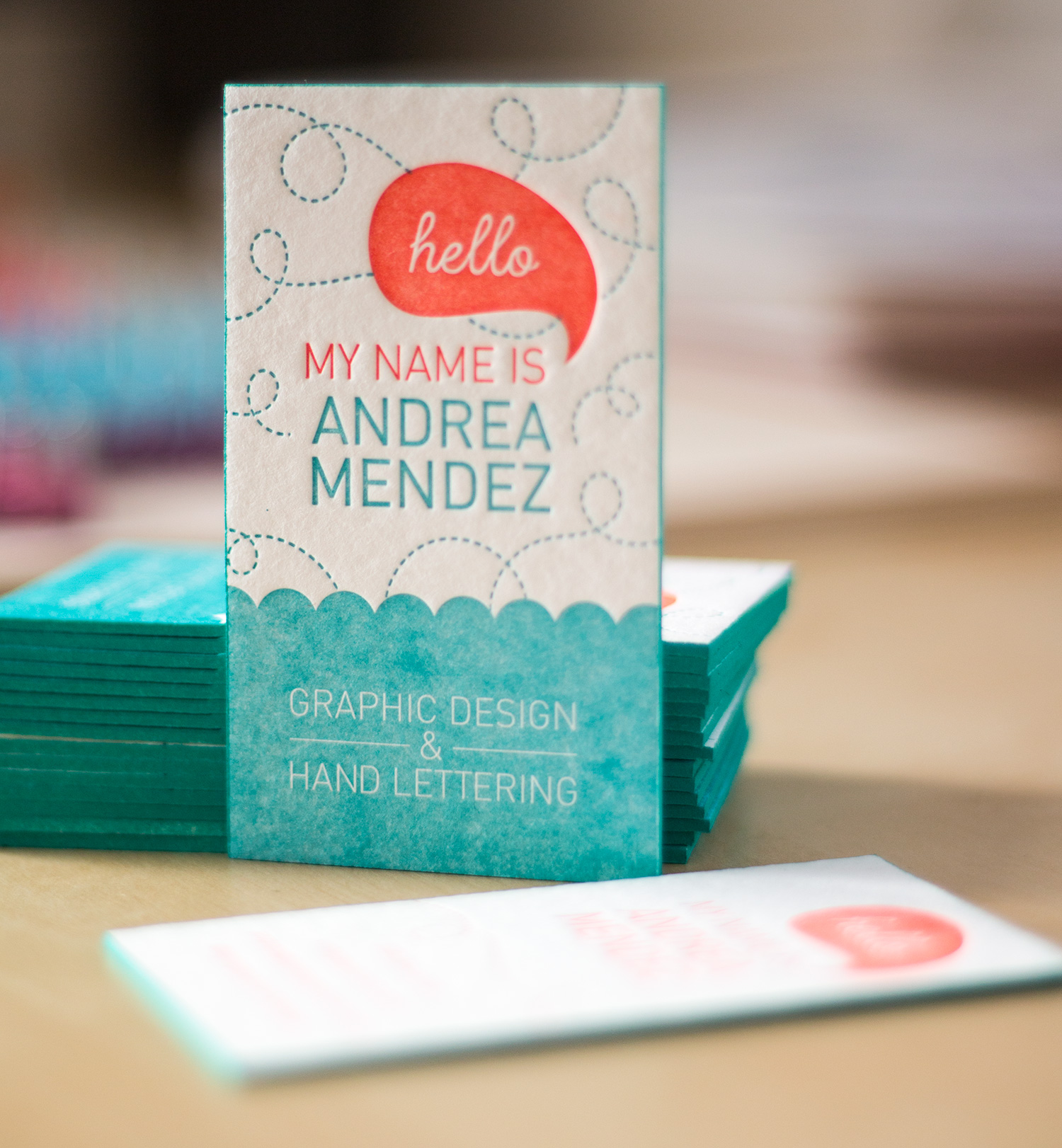Letterpress business cards for Vintage Unicorn